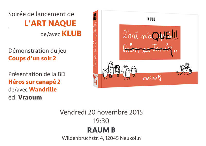 Buchpräsentation: "L'art naque" de Klub - éditions Warum