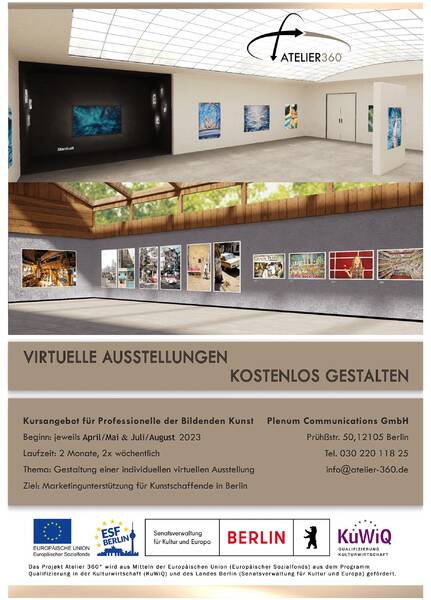 Kostenlose 3D Galerie für Bildende Künstler:innen in Berlin :) / Schnuppertage 