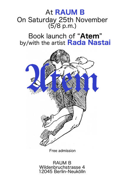 Book launch of “Atem” by/with the artist Rada Nastai