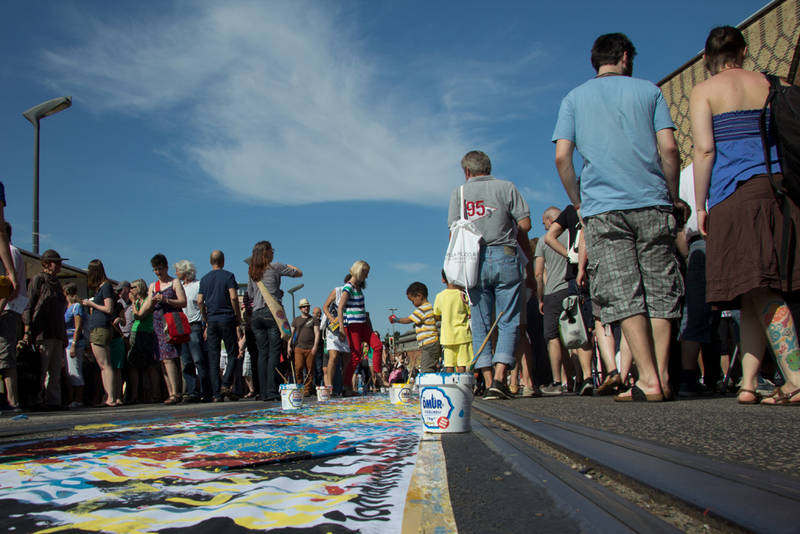 Open Air Gallery auf Oberbaumbrücke