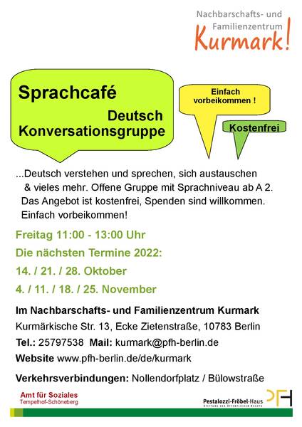 Sprachcafe- Deutsch- Konversationsgruppe 