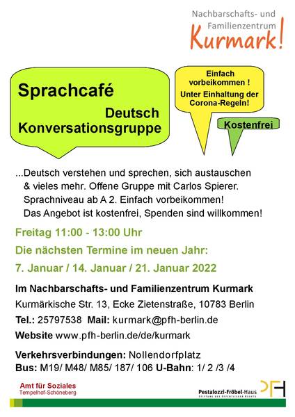 Sprachcafe- Deutsch- Konversationsgruppe