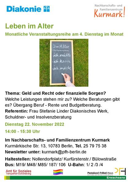Geld und Recht oder finanzielle Sorgen?