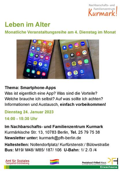 Smartphone-Apps bei der Veranstaltungsreihe Leben im Alter