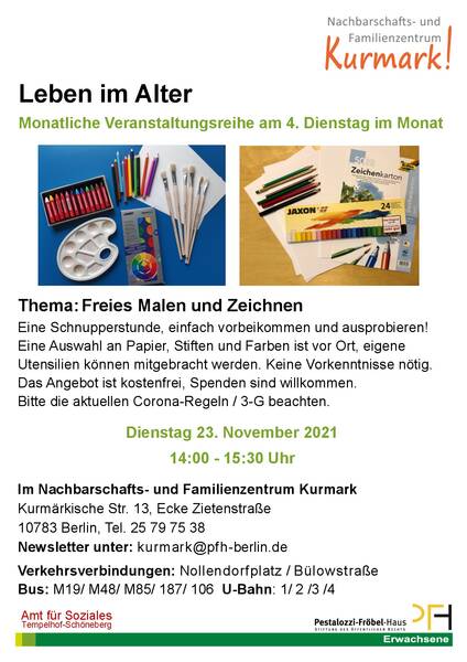 Freies Malen und Zeichen- Schnupperstunde