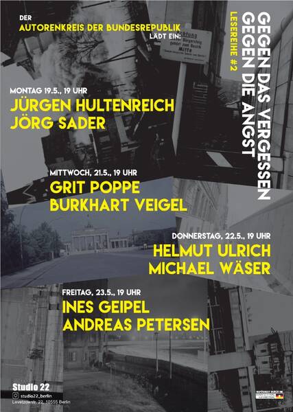 Lesung Grit Poppe und Burkhart Veigel - Der Autorenkreis lädt ein