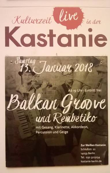 Balkan Groove und Rembetiko - Kulturzeit in der Kastanie