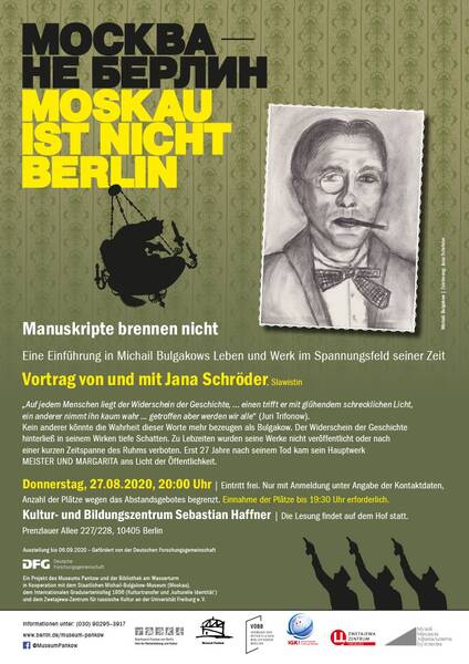 »Manuskripte brennen nicht« - Openair Veranstaltung zur Michail Bulgakow Sonderausstellung