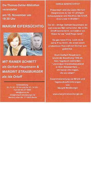 Warum eifersüchtig-Szenische Aufführung-Eine Liebe in Briefen