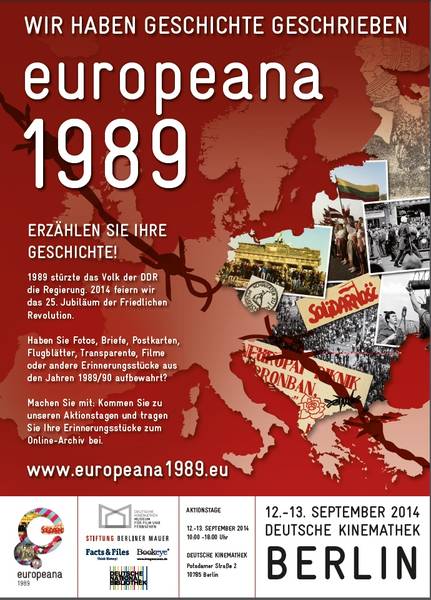 Aktionstag Europeana 1989 am 12./13. September 2014 in der Deutschen Kinemathek
