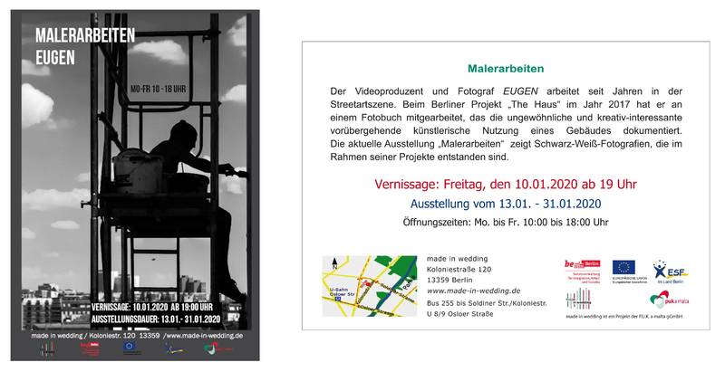VERNISSAGE "Malerarbeiten" - Fotoausstellung