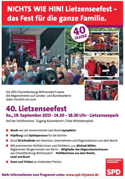 40. Familienfest der SPD am Lietzensee mit Michael Müller