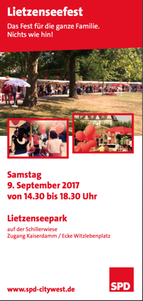 Lietzenseefest 2017 - Familienfest der SPD mit Michael Müller
