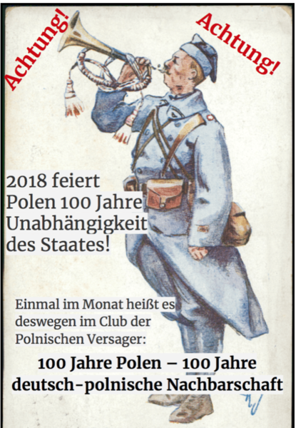 100. Jubiläumsjahr Polen, Vortrag und SatireShow „Der Zweite Weltkrieg: es gibt immer noch nicht aufgeklärte Fälle“.