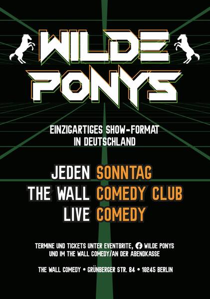 STAND-UP COMEDY • P-Berg • 20 Uhr | mit Hygienekonzept | Die modernste Comedy-Show Deutschlands: "WILDE PONYS"