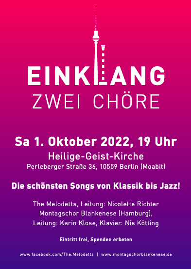Kostenloses Jazz/Pop Chorkonzert