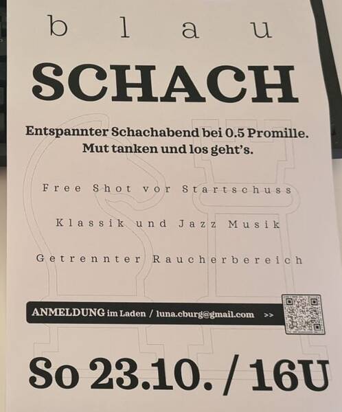 BlauSchach - Entspannter Schachabend im Luna (18+)