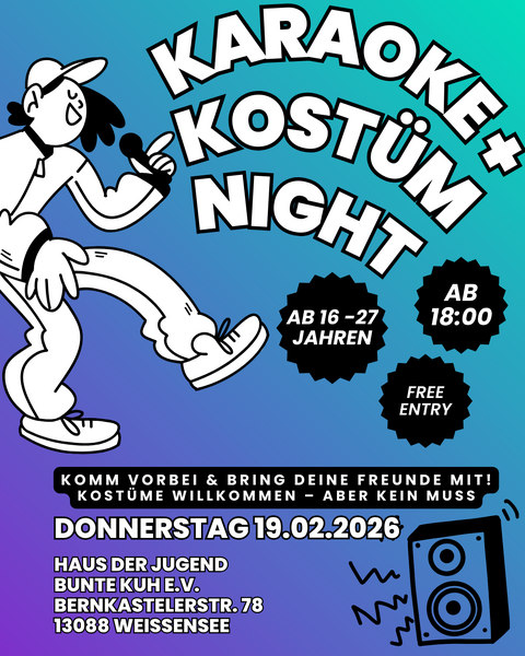 Karaoke Kostüm Party (16 - 27 Jahre)