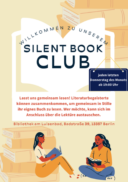 Silent Book Club – Gemeinsam lesen in der Bibliothek am Luisenbad