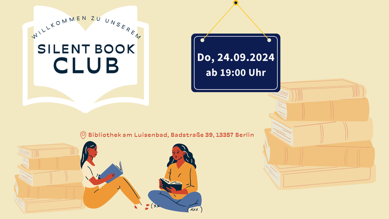 Silent Book Club – Gemeinsam lesen in der Bibliothek am Luisenbad