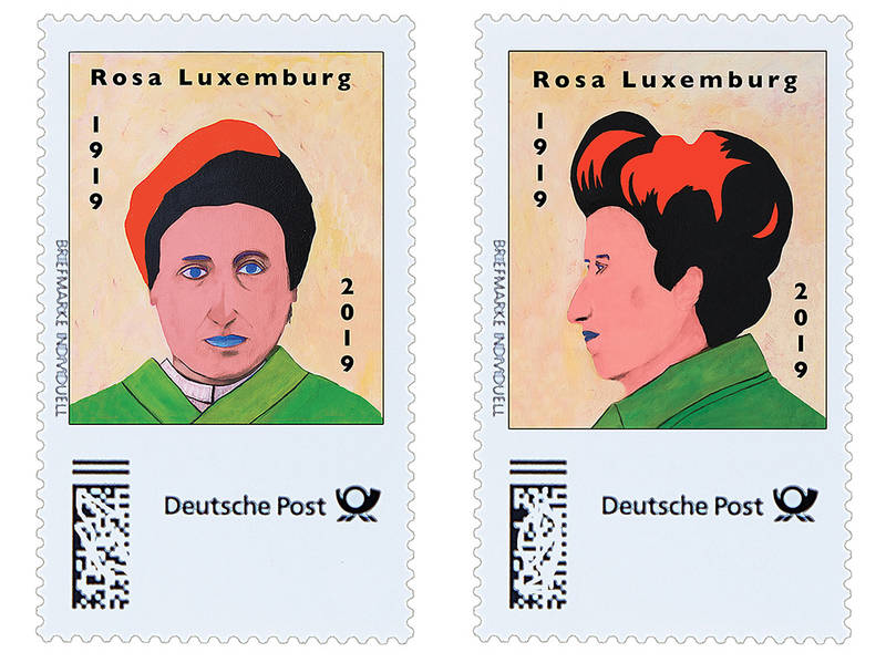 Eine Briefmarke für Rosa  – ein neues Projekt von Jeanne Fredac