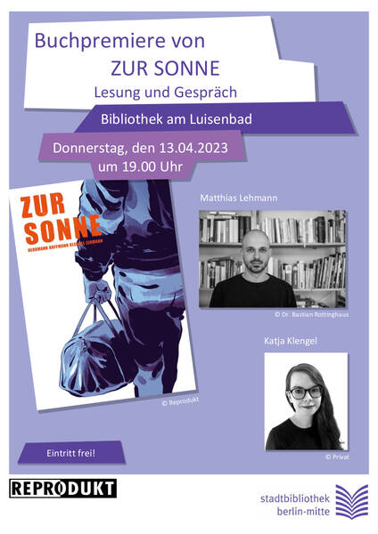 Buchpremiere "Zur Sonne" mit Katja Klengel & Matthias Lehmann