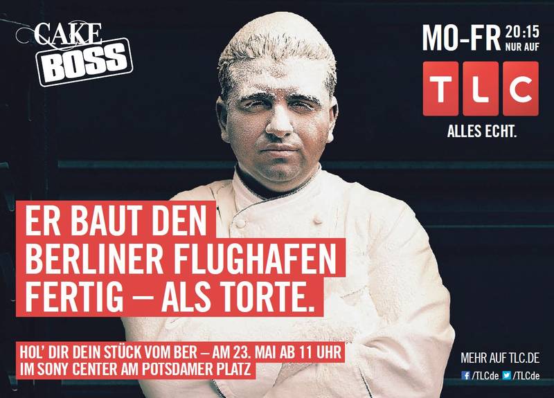 Buddy Valastro baut den Berliner Flughafen fertig - als Torte! => Torten-Stücke für alle im Sony Center