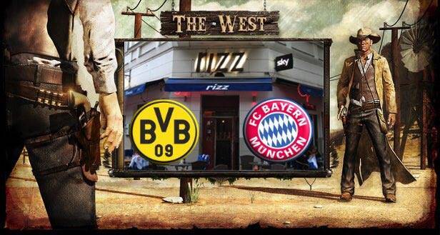 BVB - Bayern München auf zwei Leinwänden in Kreuzberg Graefekiez