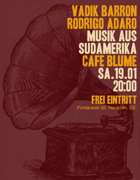 Vadik Barrón + Rodrigo Adaro live in Café Blume