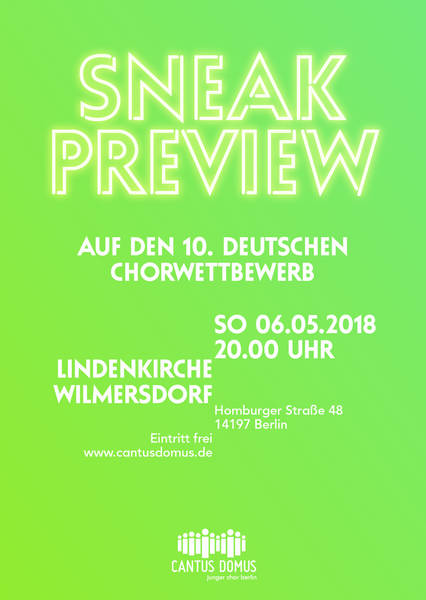 Chorkonzert Cantus Domus
