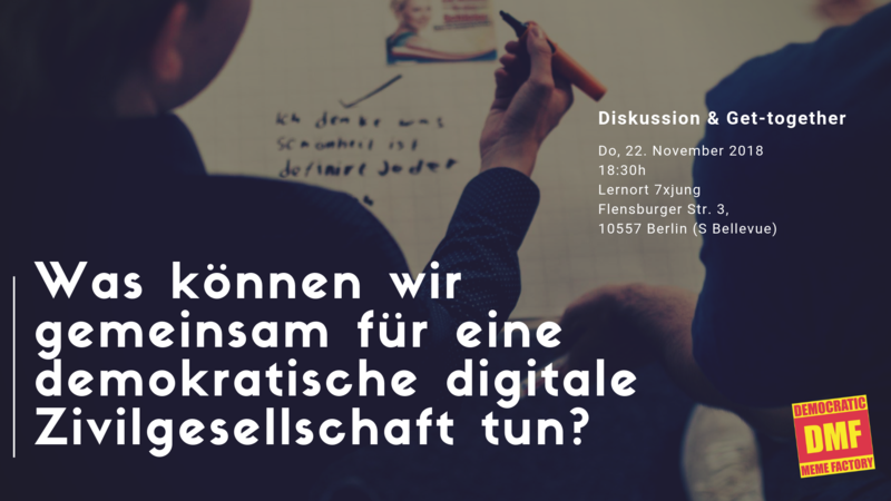 Diskussion & Get-together: Ideen für eine demokratische digitale Zivilgesellschaft