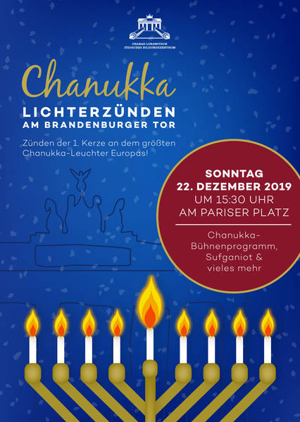 Chanukka Lichterzünden am Brandenburger Tor