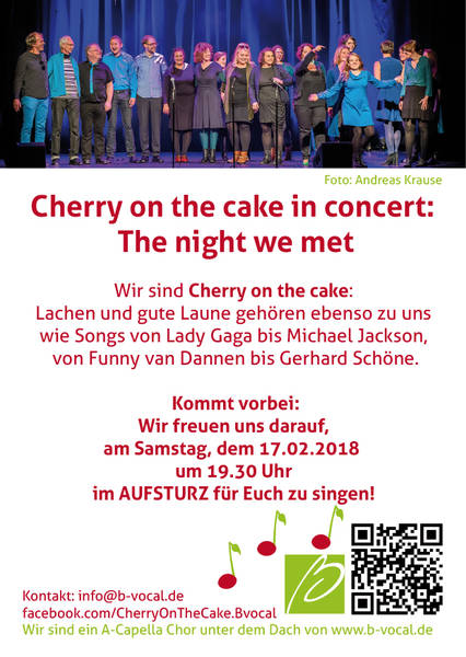Einmaliges A-Capella Konzert im Aufsturz - Cherry on the cake 