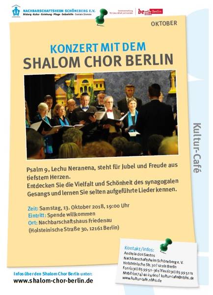 SHALOM CHOR BERLIN: Konzert synagogaler Gesang