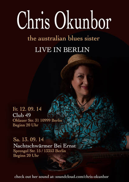 Chris Onkubor, the australian blues sister, live in Berlin