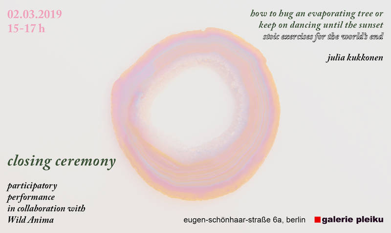 Closing ceremony of Julia Kukkonen´s exhibition (participatory performance, sound art & meditation)