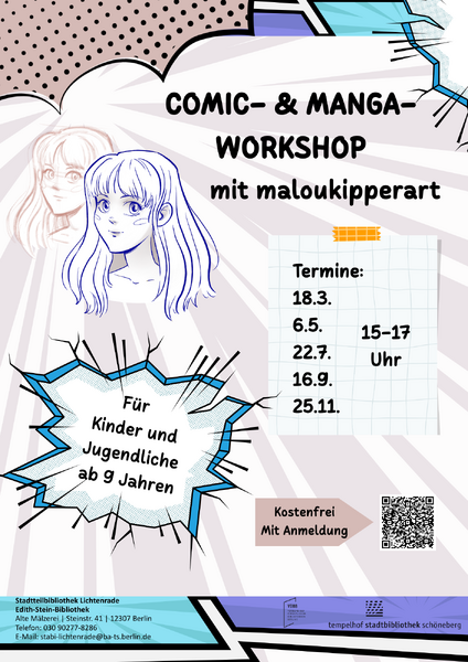 Comic- und Manga-Workshop in der Stadtteilbibliothek Lichtenrade