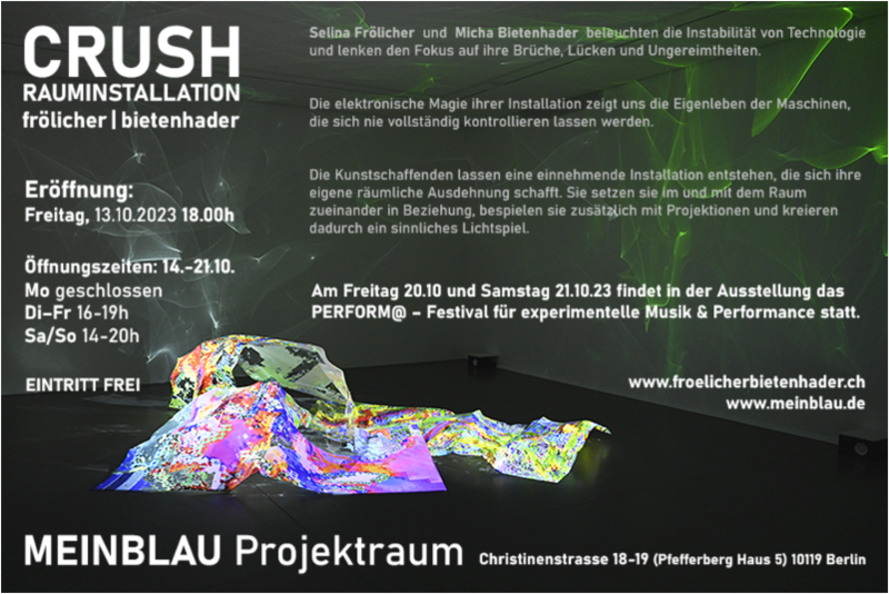 Meinblau Projektraum - CRUSH - Rauminstallation