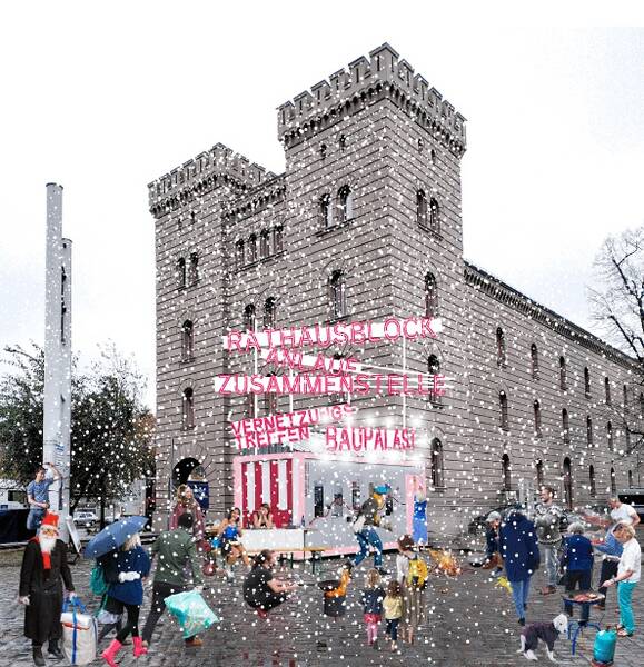 Baupalast Coming Together & Grand Opening Info Container