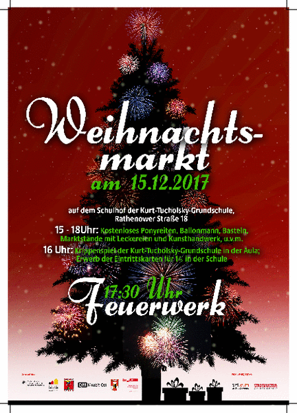 Weihnachtsmarkt in Moabit mit großem Feuwerk