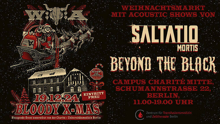 Bloody Xmas Markt von Wacken Open Air & Charité mit Live-Gigs