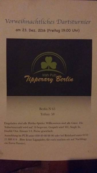 Vorweihnachtliches Dartturnier für Hobbyspieler