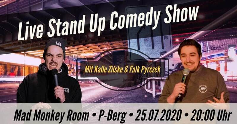 Stand-up Comedy • P-Berg • 20:00 Uhr • "Pyrczek & Zilske" • Nähe S-Bahn Prenzlauer Alle • Mad Monkey Room