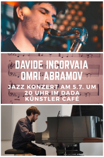Abgesagt! - Jazz-Duo Davide Incovaia (piano) + Omri Abramov (sax)