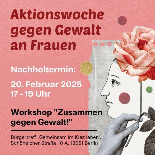 Workshop "Zusammen gegen Gewalt" - Nachholtermin