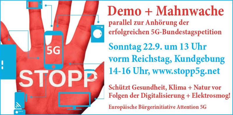 5G-Mahnwache "Attraktion 5G - Wirklich Smart?"