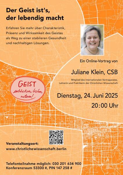 Der Geist ist's der lebendig macht (online-Vortrag)