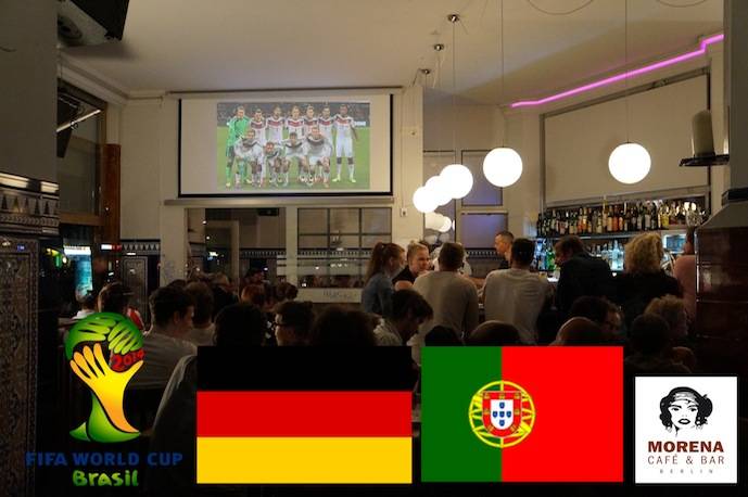 WM 2014:DEUTSCHLAND – PORTUGAL Public-Viewing im Cafe Morena in Berlin-Kreuzberg