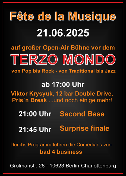 Fête de la musique im Terzo Mondo - Charlottenburg
