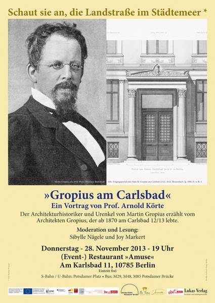 Gropius am Carlsbad. Ein Vortrag von Prof. Arnold Körte